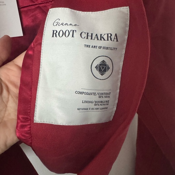 Gianno root chakra Chic Women's Red Blazer crop top the art of subtiliy Large - Picture 8 of 10